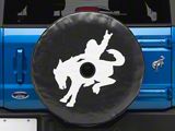 Bigfoot Riding a Bronco Spare Tire Cover with Camera Cutout; Black (21-25 Bronco)