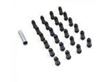 Black 6-Spline Lug Nut Kit; 14mm x 1.5; Set of 24 (22-25 Bronco Raptor)
