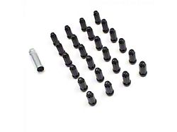 Black 6-Spline Lug Nut Kit; 14mm x 1.5; Set of 24 (22-25 Bronco Raptor)