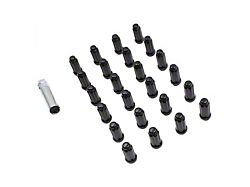 Black ET Truck Spline Lug Nut Kit; 12mm x 1.5; Set of 24 (21-25 Bronco, Excluding Raptor)