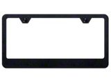 Blank Stainless Steel License Plate Frame; Rugged Black (Universal; Some Adaptation May Be Required)