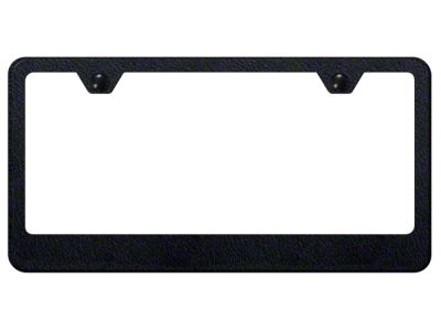 Blank Stainless Steel License Plate Frame; Rugged Black (Universal; Some Adaptation May Be Required)