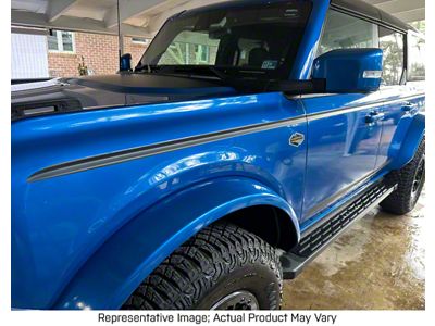 Body Accent Decals; Gloss White (21-25 Bronco 4-Door, Excluding Raptor)