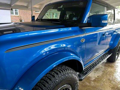 Body Accent Decals; Matte Black (21-25 Bronco 4-Door, Excluding Raptor)