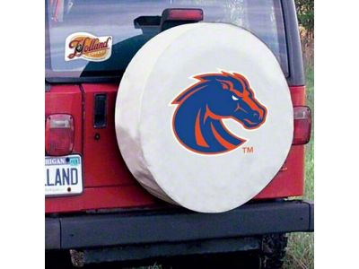 Boise State Spare Tire Cover with Camera Port; White (21-25 Bronco)