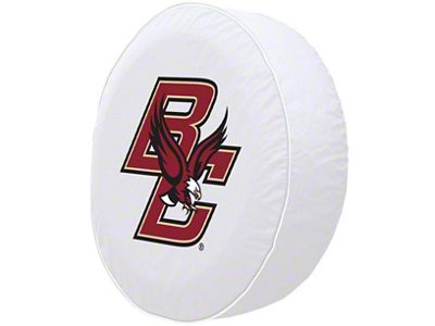 Boston College Spare Tire Cover with Camera Port; White (21-25 Bronco)