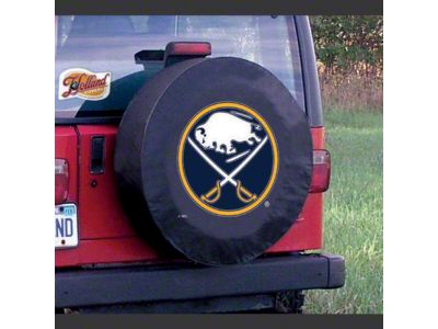 Buffalo Sabres Spare Tire Cover with Camera Port; Black (21-25 Bronco)