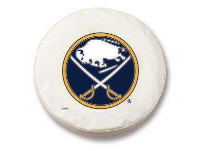Buffalo Sabres Spare Tire Cover with Camera Port; White (21-25 Bronco)