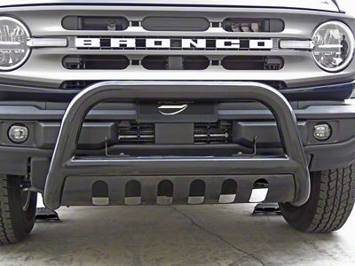 Bull Bar with Skid Plate; Black (21-25 Bronco, Excluding Raptor)