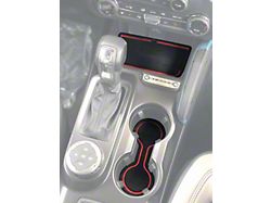Center Console Cup Holder Inserts; Black/White (21-26 Bronco)