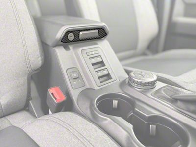 Center Console Latch Accent Trim; Forged Carbon Fiber (21-25 Bronco)