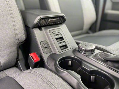 Center Console Latch Accent Trim; Raw Carbon Fiber (21-25 Bronco)