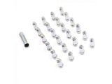 Chrome 6-Spline Lug Nut Kit; 14mm x 1.5; Set of 24 (22-25 Bronco Raptor)