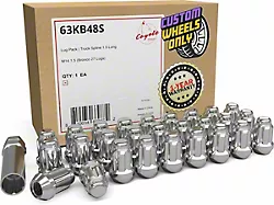 Chrome 6-Spline Lut Nut Kit; M14 x 1.5; Set of 27 (22-25 Bronco Raptor)