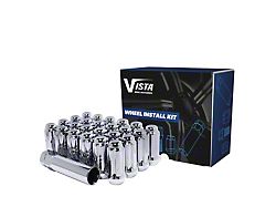 Chrome Acorn Spline Lug Nuts; M14x1.5; Set of 24 (22-25 Bronco Raptor)
