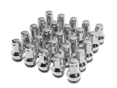 Chrome OEM Style Lug Nut Kit; 14mm x 1.5; Set of 24 (22-25 Bronco Raptor)