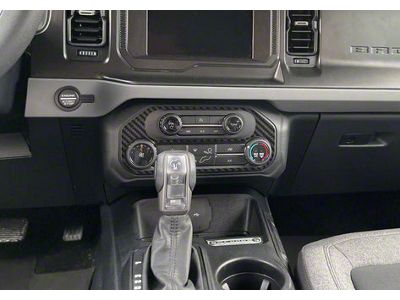Climate Controle Accent Trim; Raw Carbon Fiber (21-25 Bronco)