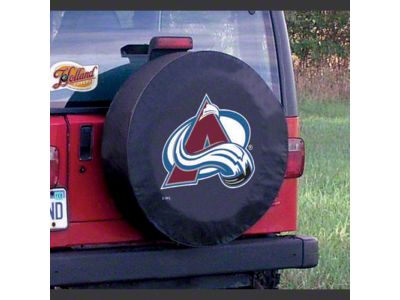 Colorado Avalanche Spare Tire Cover with Camera Port; Black (21-25 Bronco)