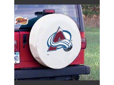 Colorado Avalanche Spare Tire Cover with Camera Port; White (21-25 Bronco)