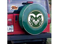 Colorado State University Spare Tire Cover with Camera Port; Green (21-26 Bronco)