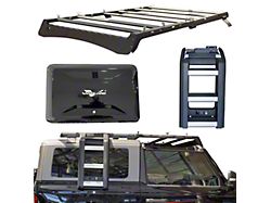 Craftsmen Roof Rack with Deployable Ladder and Side-Mounted Gear Carrier; Black (21-25 Bronco 2-Door w/ Hard Top)