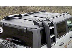 Craftsmen Roof Rack with Ladder; Black (21-25 Bronco 4-Door w/ Hard Top)