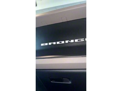 Dash Letter Vinyl Inserts; Gloss White (21-25 Bronco)
