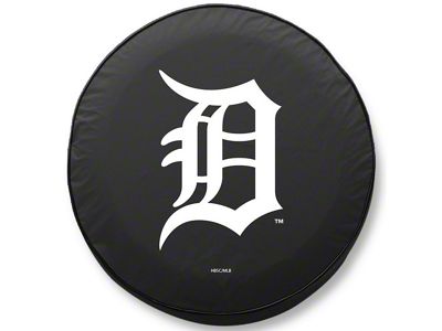 Detroit Tigers Spare Tire Cover with Camera Port; Black (21-25 Bronco)