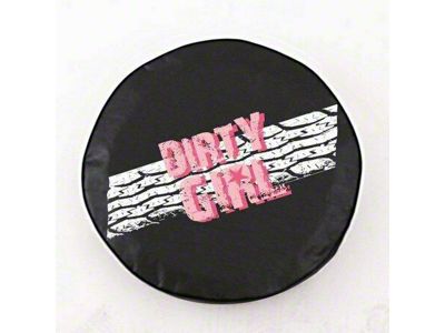 Dirty Girl Treads Spare Tire Cover with Camera Port; Black (21-25 Bronco)