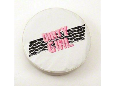 Dirty Girl Treads Spare Tire Cover with Camera Port; White (21-25 Bronco)