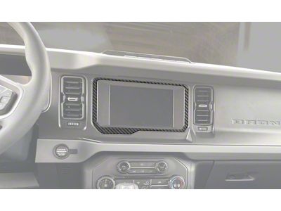 Display Screen Accent Trim; Forged Carbon Fiber (21-25 Bronco)