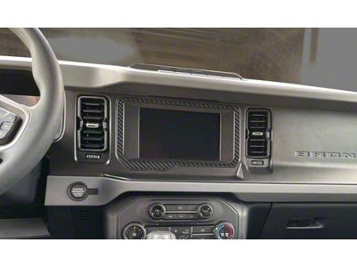 Display Screen Accent Trim; Raw Carbon Fiber (21-25 Bronco)