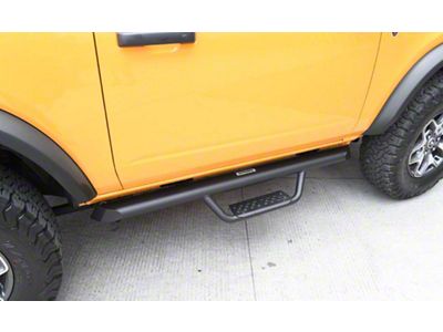 Go Rhino Dominator Xtreme D2 Side Step Bars; Textured Black (21-25 Bronco 2-Door)