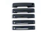 Chrome Delete Door Handle Snap-On Covers; Gloss Black (21-25 Bronco 4-Door)
