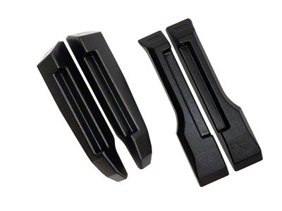 Door Hinge Covers; Textured Black (21-25 Bronco 4-Door)