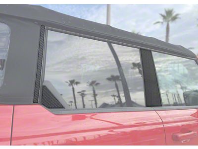 Door Pillar Accent Trim; Forged Carbon Fiber (21-25 Bronco)