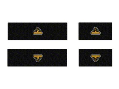 Door Sill Protection Overlays with Badlands Logo; White (21-25 Bronco 4-Door)