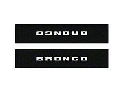 Door Sill Protection Overlays with Bronco Logo; White (21-25 Bronco 2-Door)