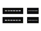 Door Sill Protection Overlays with Bronco Logo; White (21-26 Bronco 4-Door)