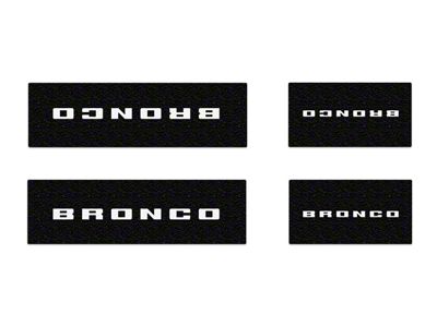 Door Sill Protection Overlays with Bronco Logo; White (21-25 Bronco 4-Door)