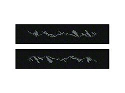 Door Sill Protection Overlays with Mountatin Logo; Gray (21-25 Bronco 2-Door)
