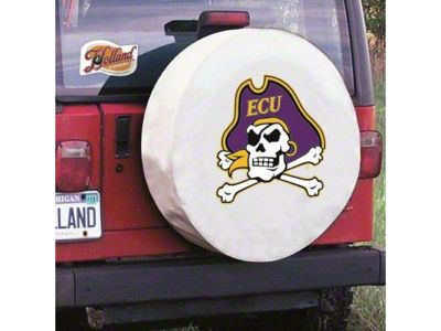 East Carolina University Spare Tire Cover with Camera Port; White (21-25 Bronco)