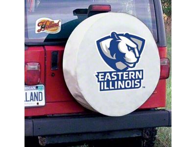Eastern Illinois University Spare Tire Cover with Camera Port; White (21-25 Bronco)