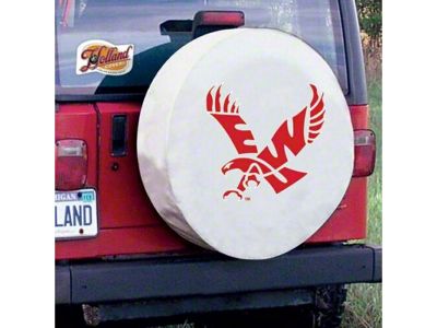 Eastern Washington University Spare Tire Cover with Camera Port; White (21-25 Bronco)