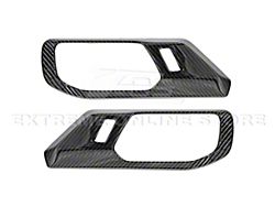 Factory Style Front Interior Door Handle Trim Covers; Carbon Fiber (21-26 Bronco)