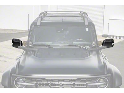 Factory Style Mirror Covers; Carbon Fiber (21-26 Bronco w/ Turn Signal Lights)