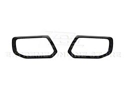 Factory Style Rear Interior Door Handle Trim Covers; Carbon Fiber (21-26 Bronco)