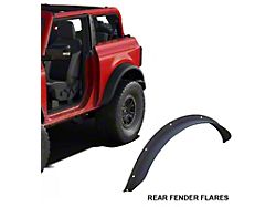 Fender Flares; Rear; Textured Black (21-25 Bronco 2-Door)