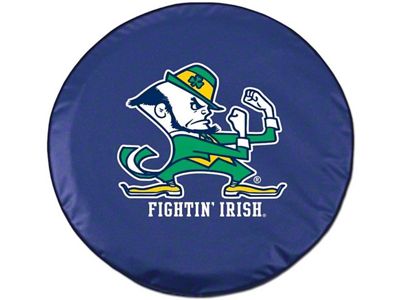 Fighting Irish Notre Dame Spare Tire Cover with Camera Port; Navy (21-25 Bronco)