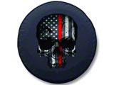Firefighters Thin Red Line Skull Spare Tire Cover with Camera Port (21-26 Bronco)
